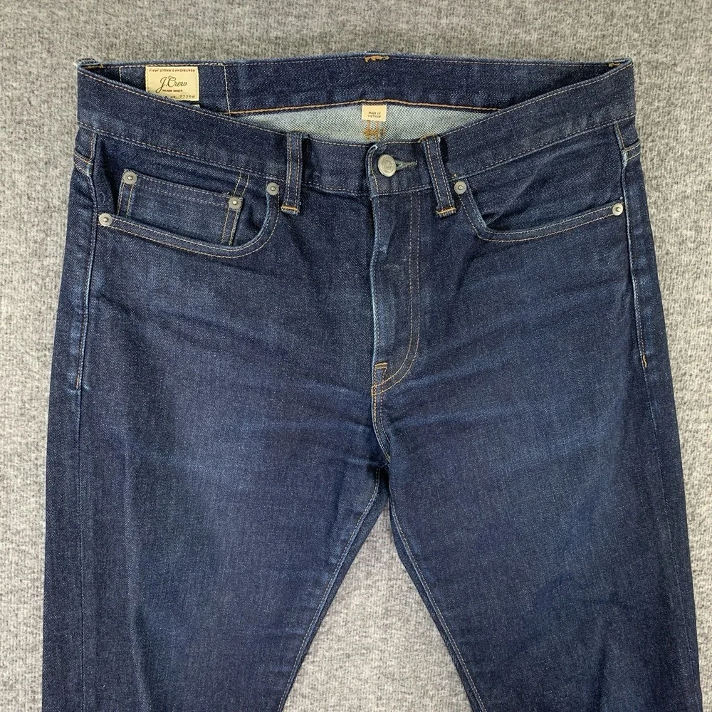 J Crew Japanese Denim Jeans Men 32x29 484 Slim Jurabo Dark Blue